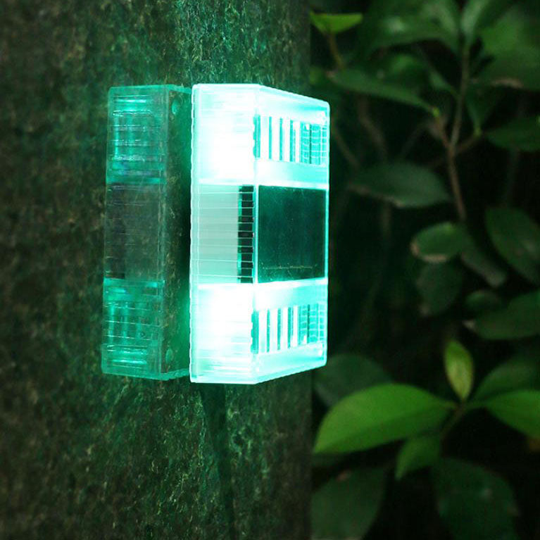 Modern Solar Powered Up And Down Illuminated Outdoor LED Wall Sconce Lamp