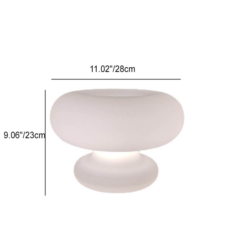 Japanisches minimalistisches Donut-Design Glas-Lampenschirm 1-Licht Tischlampe 