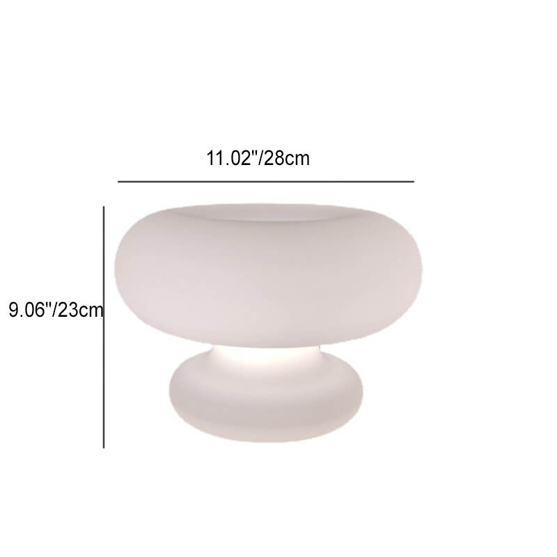 Japanese Minimalist Donut Design Glass Shade 1-Light Table Lamp