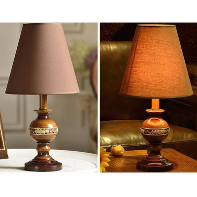 Modern Vintage European Style Resin Round Bottom 1-Light Table Lamp