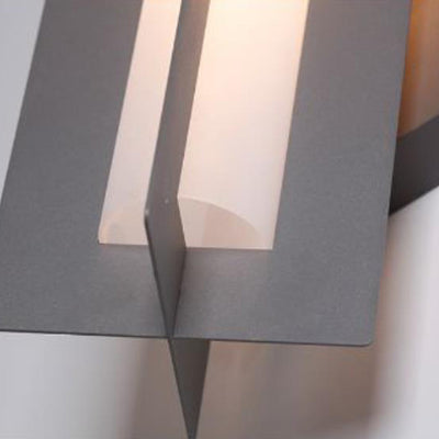 Outdoor Minimalist Square Geometric Aluminum Iron LED Waterproof Wall Sconce Lamp