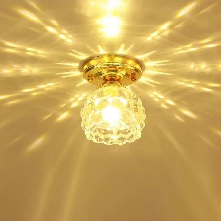 Moderne minimalistische florale Eisen-Glas-Deckenleuchte mit einer Lampe, halbeingelassen 