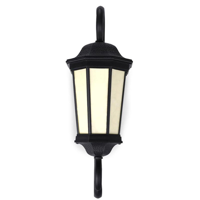 Retro Octagonal Lantern Aluminum Faux Lucite Waterproof 1-Light Outdoor Wall Sconce Lamp