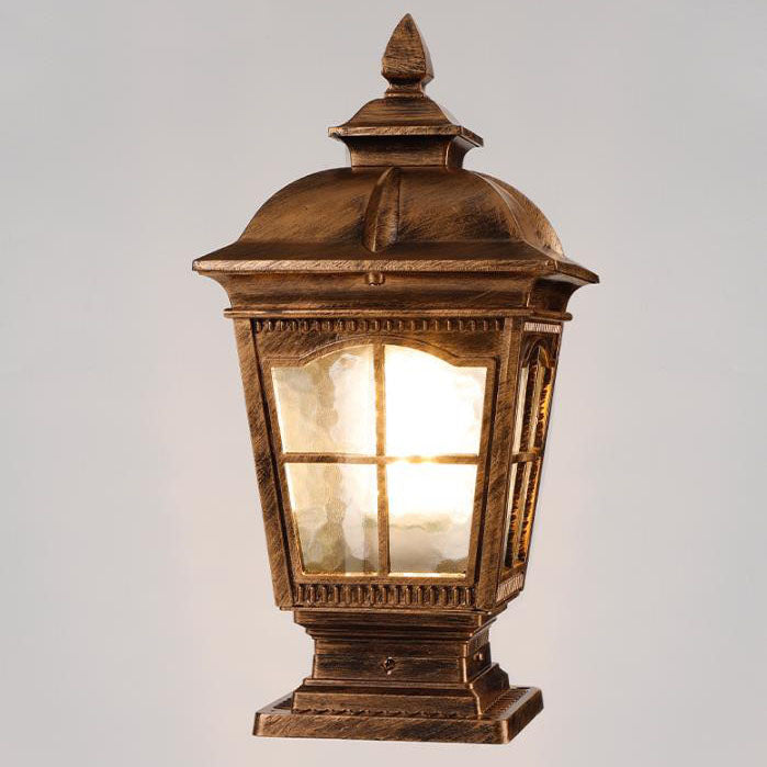 Industrielle Aluminium-Pagode Wasser-Korn Glas 1-Licht Außen Rasen Landschaftslicht 