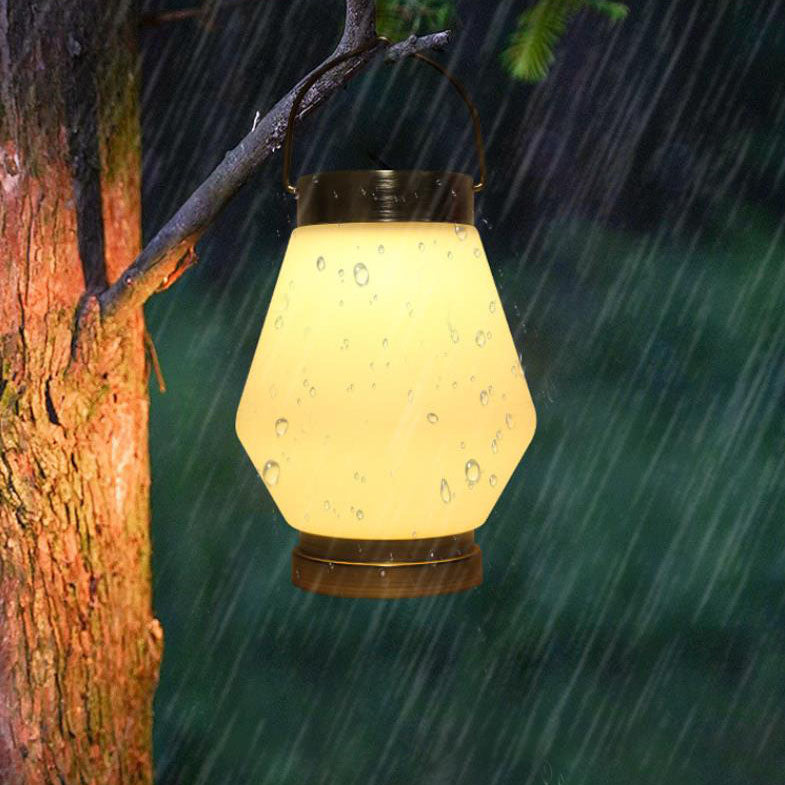 ضوء حديقة التخييم المحمول LED بغطاء فانوس PE مقاوم للماء في الهواء الطلق 