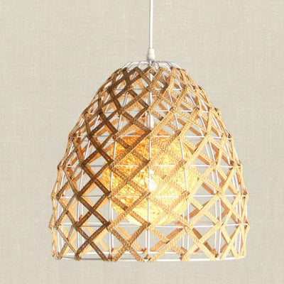 Japanische kreative Rattan-Weberei Vogel Nest 1-Licht Pendelleuchte 