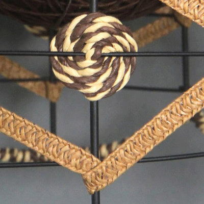 Japanese Creative Rattan Weaving Bird Nest 1-Light Pendant Light