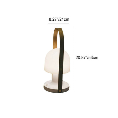Nordic Modern Iron Mushroom Glass LED Portable Table Lamp