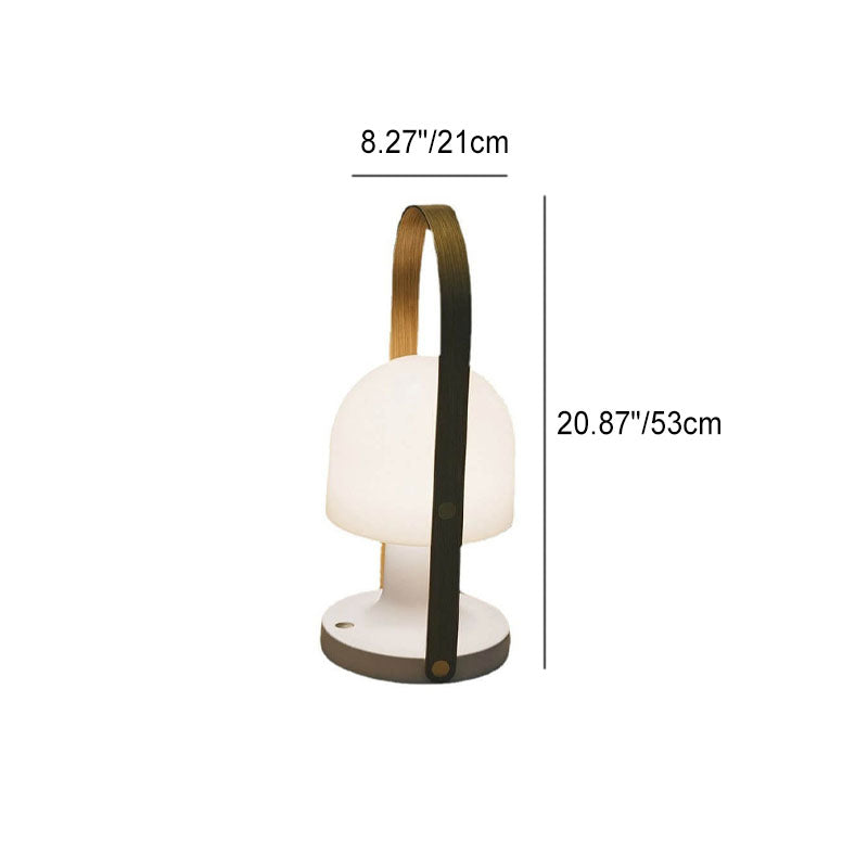 Nordic Modern Iron Mushroom Glass LED Portable Table Lamp