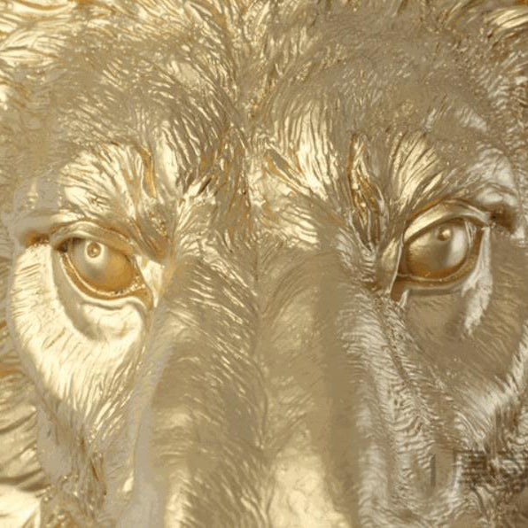 Applique murale 3 lumières Nordic Creative en résine avec tête de lion 