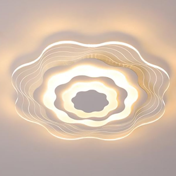 Modern Acrylic Multi-Layer Flower Shape LED Flush Mount Ceiling Light