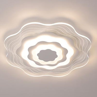 Modern Acrylic Multi-Layer Flower Shape LED Flush Mount Ceiling Light