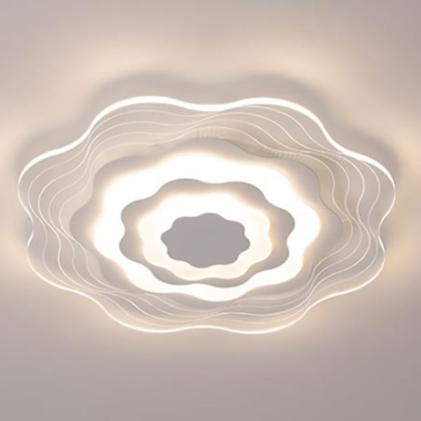 Modern Acrylic Multi-Layer Flower Shape LED Flush Mount Ceiling Light