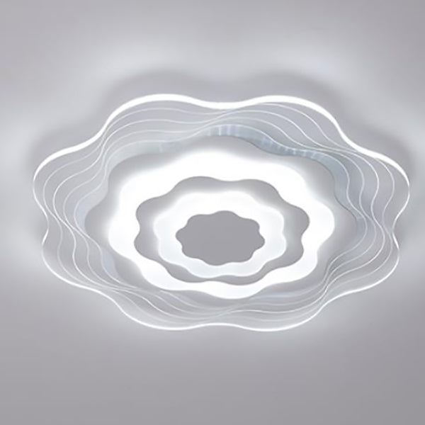 Modern Acrylic Multi-Layer Flower Shape LED Flush Mount Ceiling Light