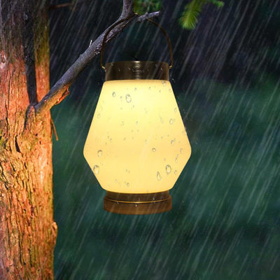 ضوء LED خارجي متعدد الأضلاع للأجهزة المحمولة بالطاقة الشمسية للتخييم 
