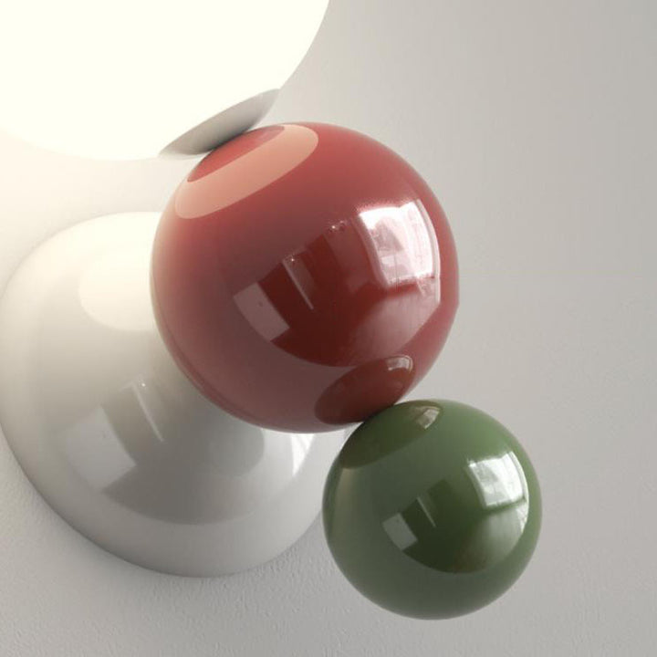 Moderner Creme-Stil Kinder Schmiedeeisen Kugel 1-Licht Wandleuchte 