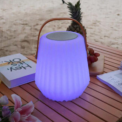 Modern Waterproof Portable Basket Bluetooth Audio PE USB Outdoor Light