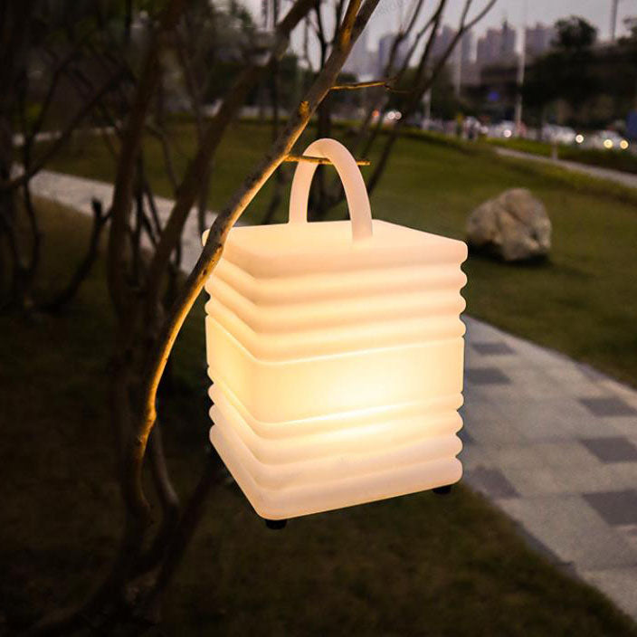 Decorative Square Waterproof PE Camping Portable LED Outdoor Lights