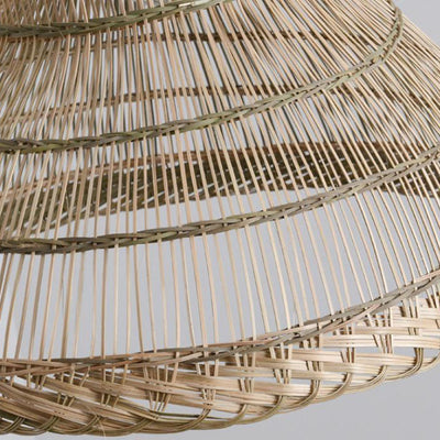 Chinese Zen Bamboo Weaving Cage 1-Light Pendant Light