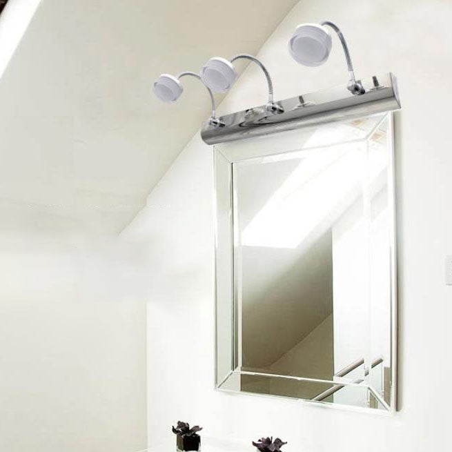 Nordic Einfacher Acrylzylinder Edelstahl LED Badezimmer Eitelkeit Spiegel Front Wand Wandleuchte 
