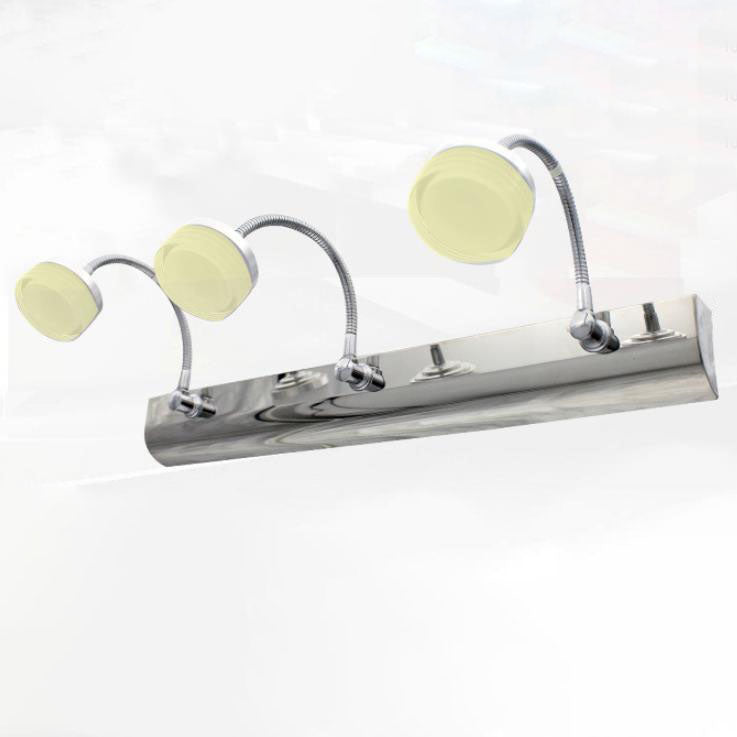 Nordic Einfacher Acrylzylinder Edelstahl LED Badezimmer Eitelkeit Spiegel Front Wand Wandleuchte 