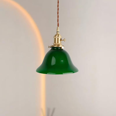Moderne einfache Smaragdglas-Horn 1-Licht Pendelleuchte 