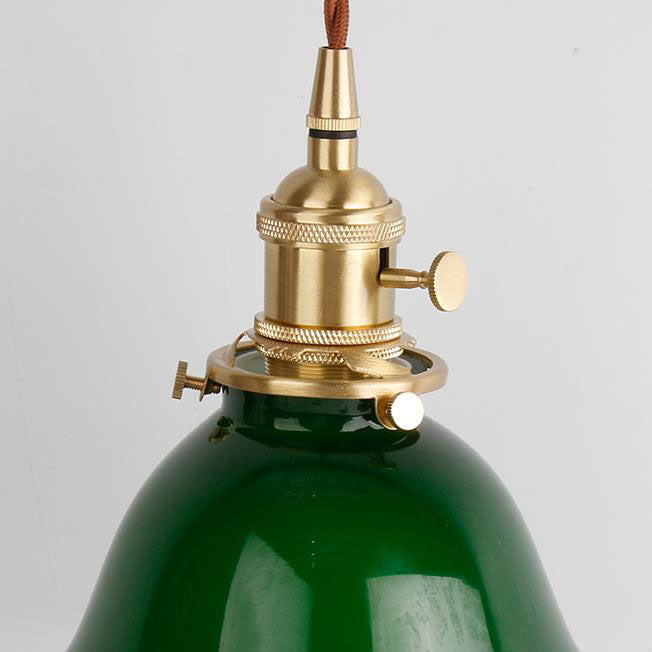 Moderne einfache Smaragdglas-Horn 1-Licht Pendelleuchte 