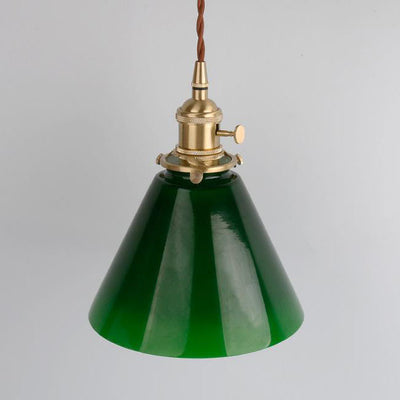 Moderne einfache Smaragdglas-Horn 1-Licht Pendelleuchte 