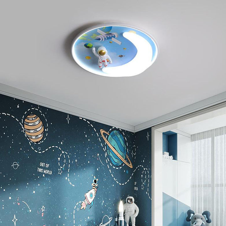 Nordischer minimalistischer Cartoon-Resin-Runder LED-Deckenleuchte 