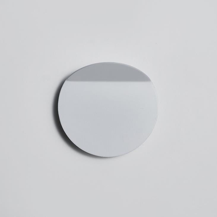 Danish Minimalist Brushed Aluminum Folded Disc LED Wall Sconce Lamp