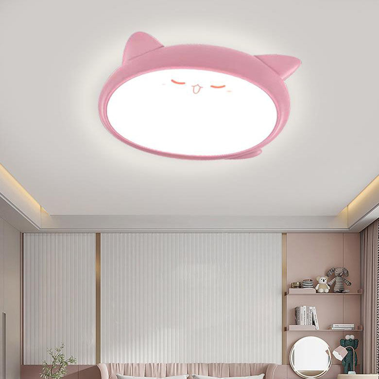 Creative Adorable Duck Totoro Acrylic Round LED Kids Flush Mount Ceiling Light