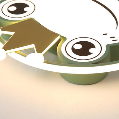 Creative Children Acrylic Cartoon Frog LED Flush Mount Ceiling Light