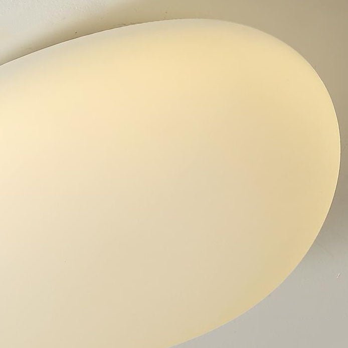 Nordic Minimalist Cobblestone PE Lampshade LED Flush Mount Ceiling Light