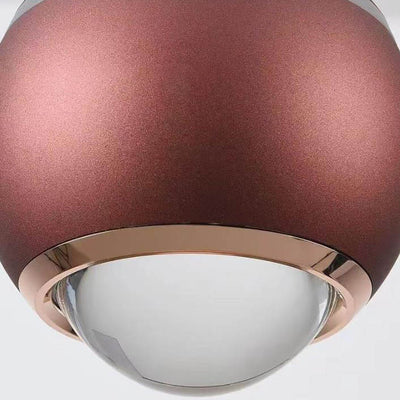 مصباح حائط LED كروي حديث بسيط من الألومنيوم والزجاج لغرفة النوم 
