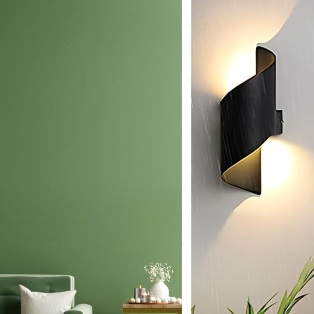 مصباح حائطي LED بتصميم هندسي من سبائك الألومنيوم العصري البسيط لغرفة النوم 