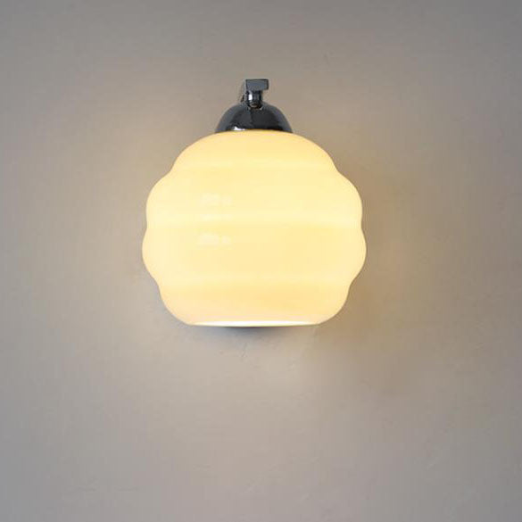 Modern Simplicity Iron Glass Round Ball 1-Light Wall Sconce Lamp For Hallway