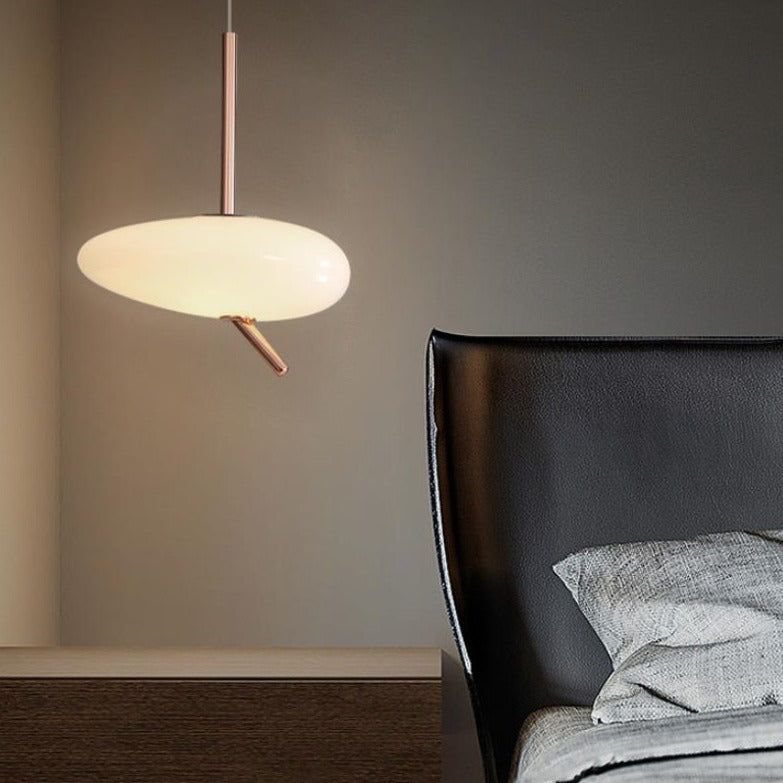 Zeitgenössische nordische Eisenkiesel-LED-Pendelleuchte für Schlafzimmer