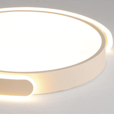 ضوء سقف LED مثبت بشكل متدفق من الألمنيوم الأكريليكي المستدير بتصميم بسيط حديث لغرفة النوم 