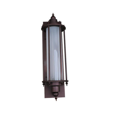 Applique murale traditionnelle européenne extérieure en fer, cylindre en acrylique, 1 lumière, étanche, lampe pour jardin 