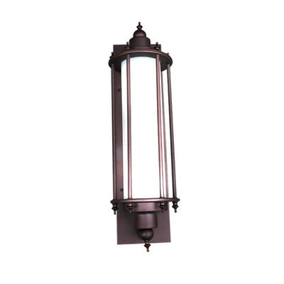 Applique murale traditionnelle européenne extérieure en fer, cylindre en acrylique, 1 lumière, étanche, lampe pour jardin 