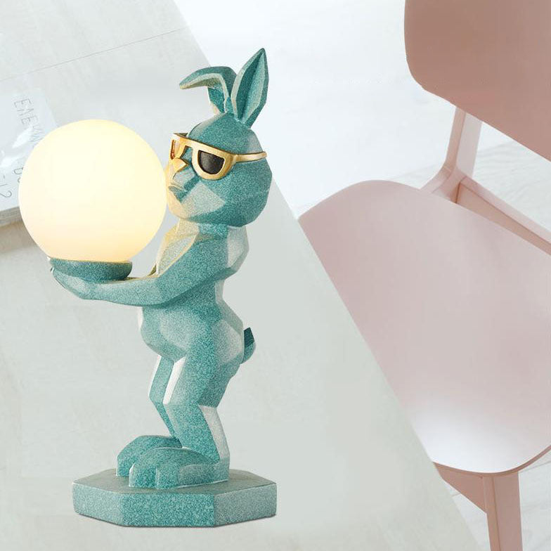 Zeitgenössische kreative Harz-Einhorn-Glaslampe 1-Licht Kinder-Tischlampe für das Schlafzimmer 