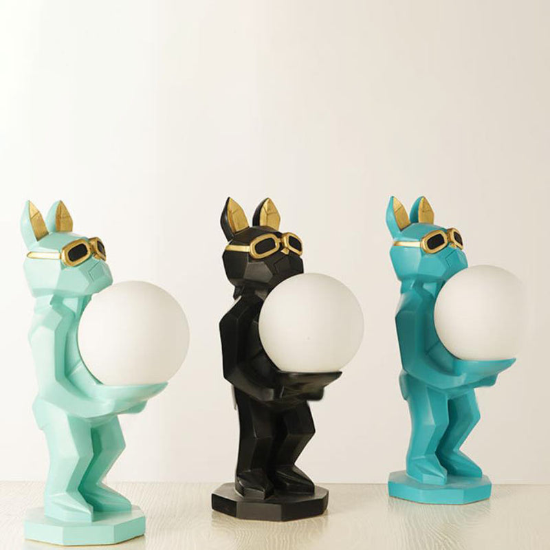 Zeitgenössische kreative Harz-Einhorn-Glaslampe 1-Licht Kinder-Tischlampe für das Schlafzimmer 