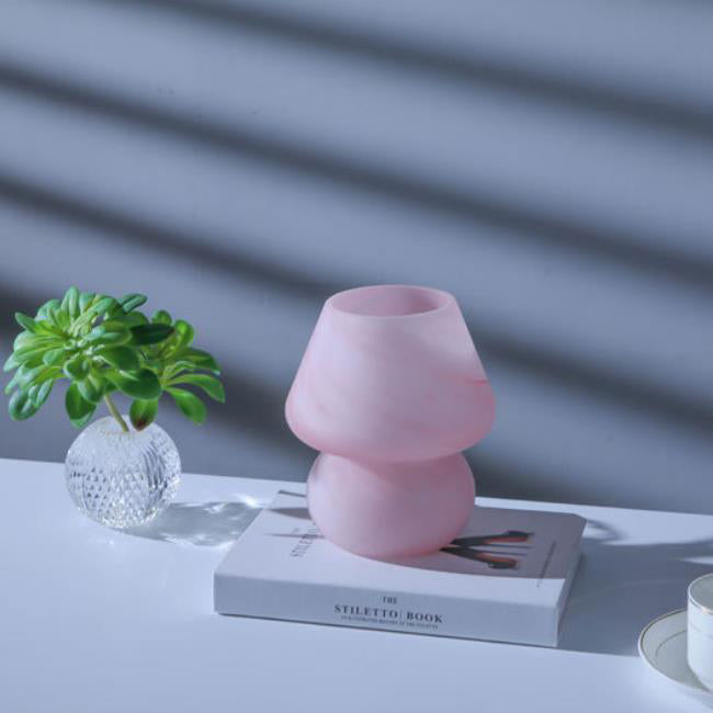 Moderne Einfachheit Glas Pilz 1-Licht Tischlampe für das Schlafzimmer 