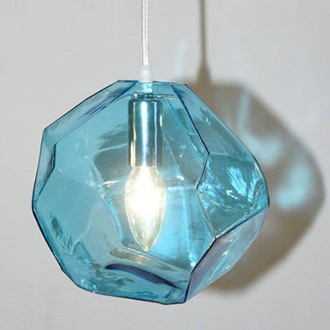 Moderne Einfachheit Unregelmäßige Form Glas 1-Licht Pendelleuchte Für Wohnzimmer 