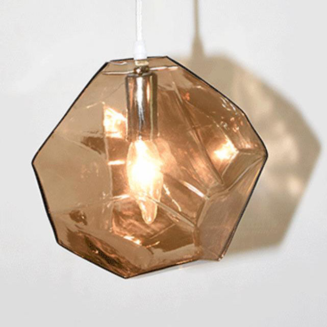 Moderne Einfachheit Unregelmäßige Form Glas 1-Licht Pendelleuchte Für Wohnzimmer 