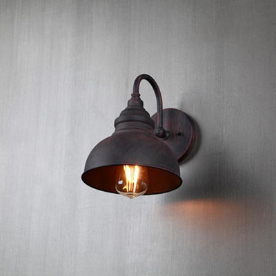 Contemporary Industrial Aluminum Alloy Semicircle 1-Light Wall Sconce Lamp For Hallway