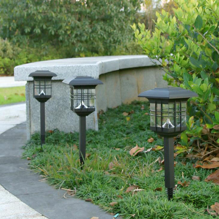 Moderne Einfachheit Solar-Quadrat-Laterne LED-Rasen-Boden-Einsatz Landschaftslicht für den Garten 