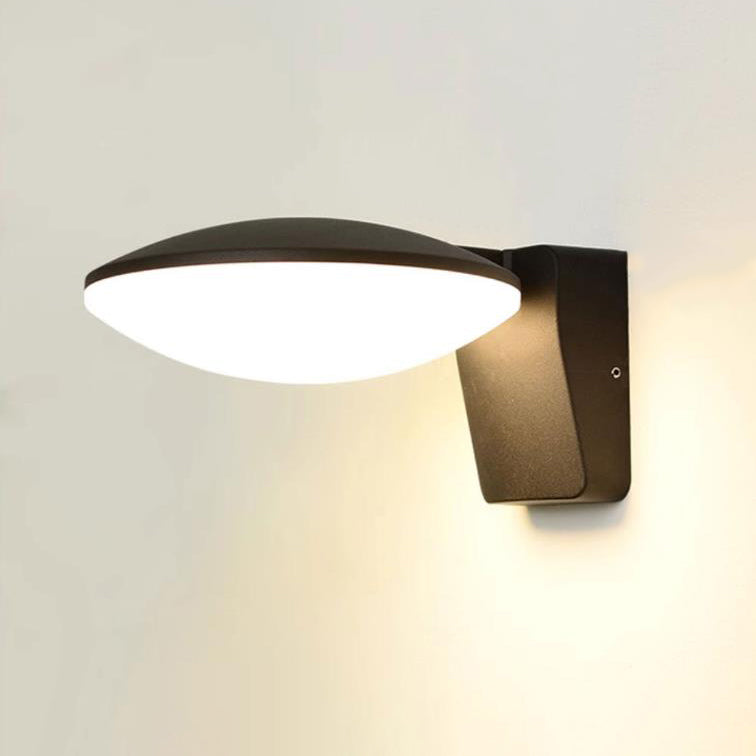 Lampe murale LED ovale en aluminium acrylique pour extérieur, simplicité moderne, pour jardin 