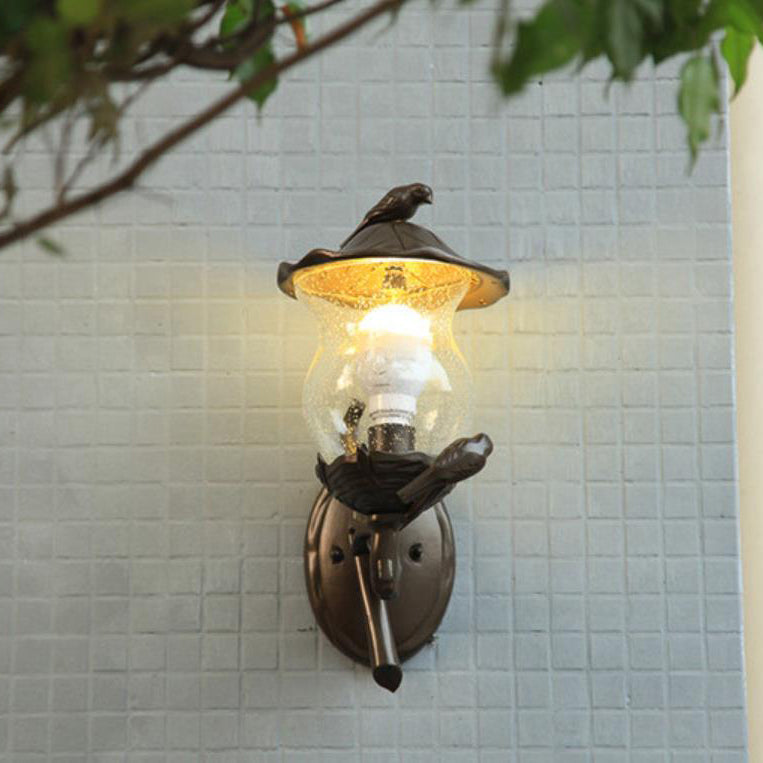Lampe murale à une lumière en verre d&