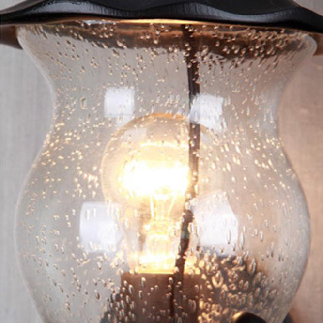 Lampe murale à une lumière en verre d&